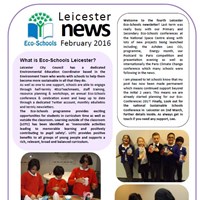 Screenshot of our eco-schools newsletter