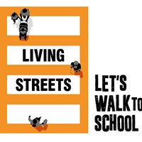 Living streets - let's walk to school logo