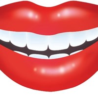Smile with white teeth