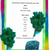 Grow Your Own Grub Menu 2018 -6 King Richards Infants School Grow Your Grub Menu - Herby potato wedges, Pizza, Chocolate ice cream with fresh mint