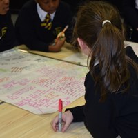 English Martyrs 16 Children from English Martyrs School working on a mind map