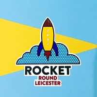 Rocket round Leicester logo