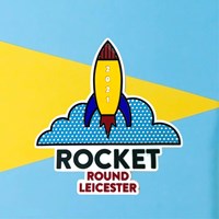 Rocket round Leicester logo